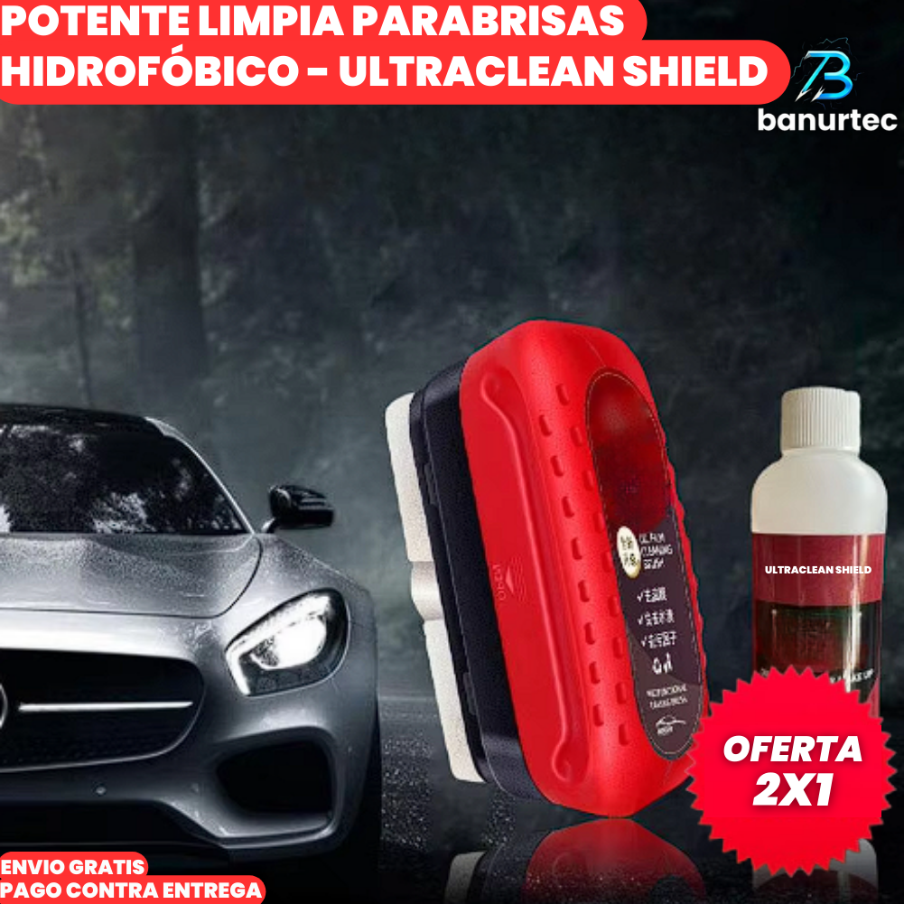 Oferta Especial 2x1: Ultra CleanShield® Potente Limpiador De Parabrisas Hidrofóbico